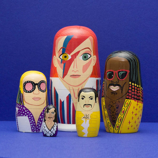 70s Men of Pop Wooden Nesting Doll Sets