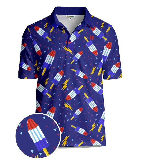 Grand Finale Golf Polo Shirt - Men's Patriotic Golf Apparel