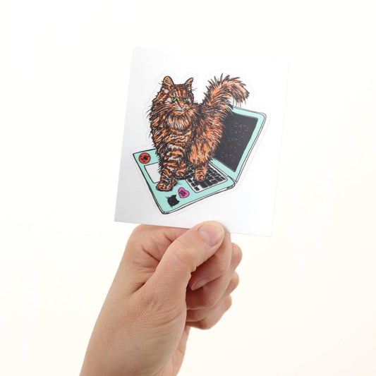 Hacker Cat Sticker