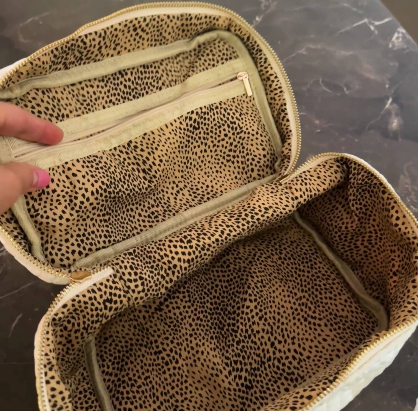 Quilted Velvet Vanity Case