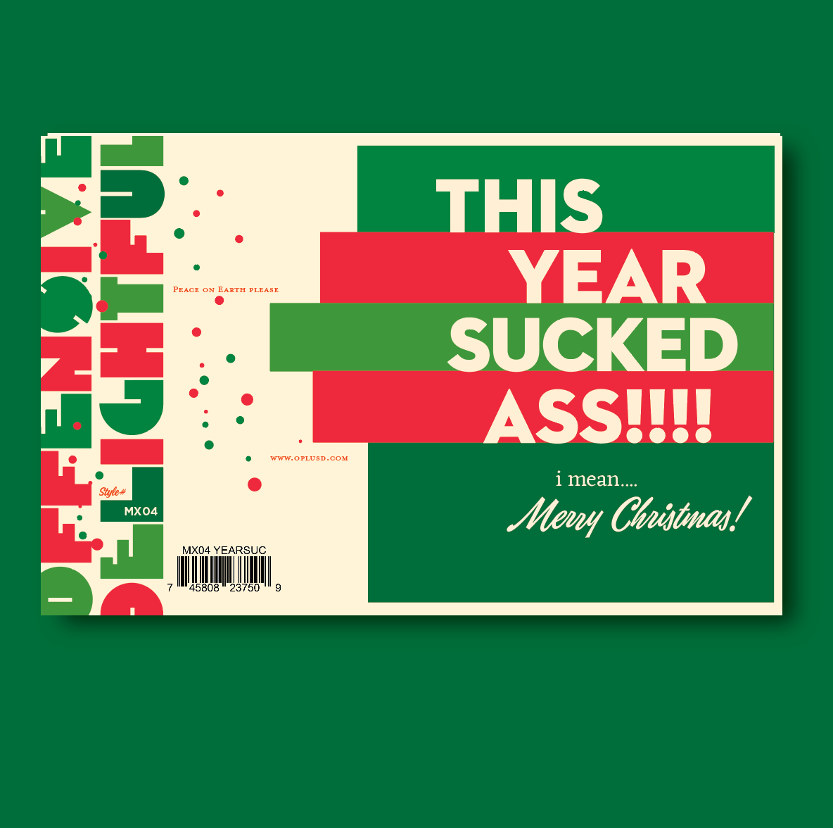 THIS YEAR SUCKED! christmas, holiday card