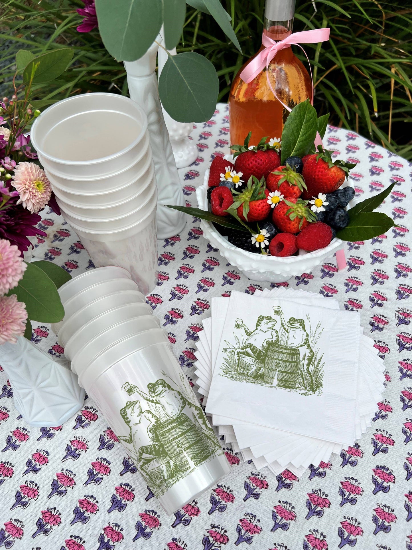 Toasting Toads Cocktail Napkins