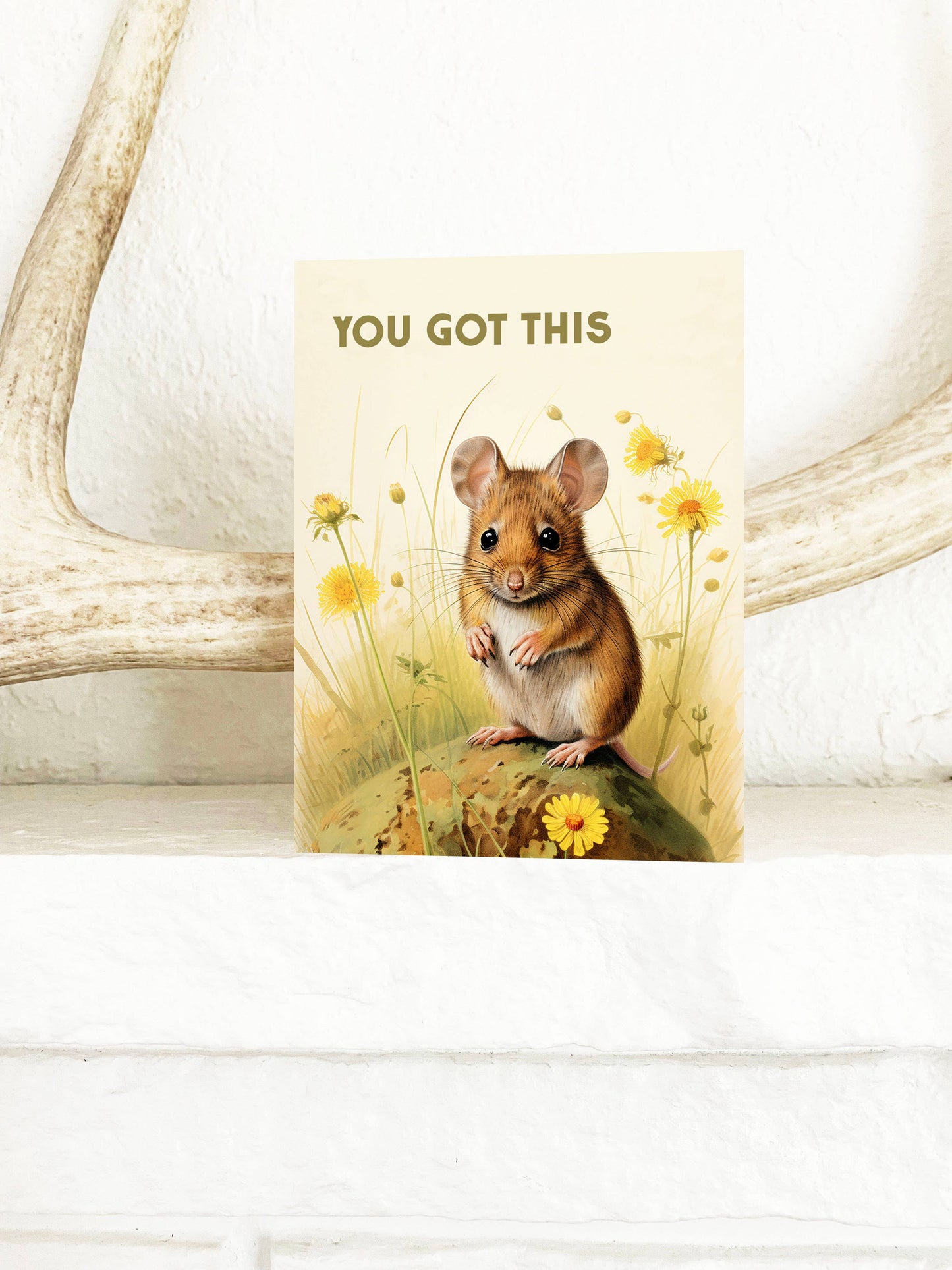You Got This - Cute Mouse Card
