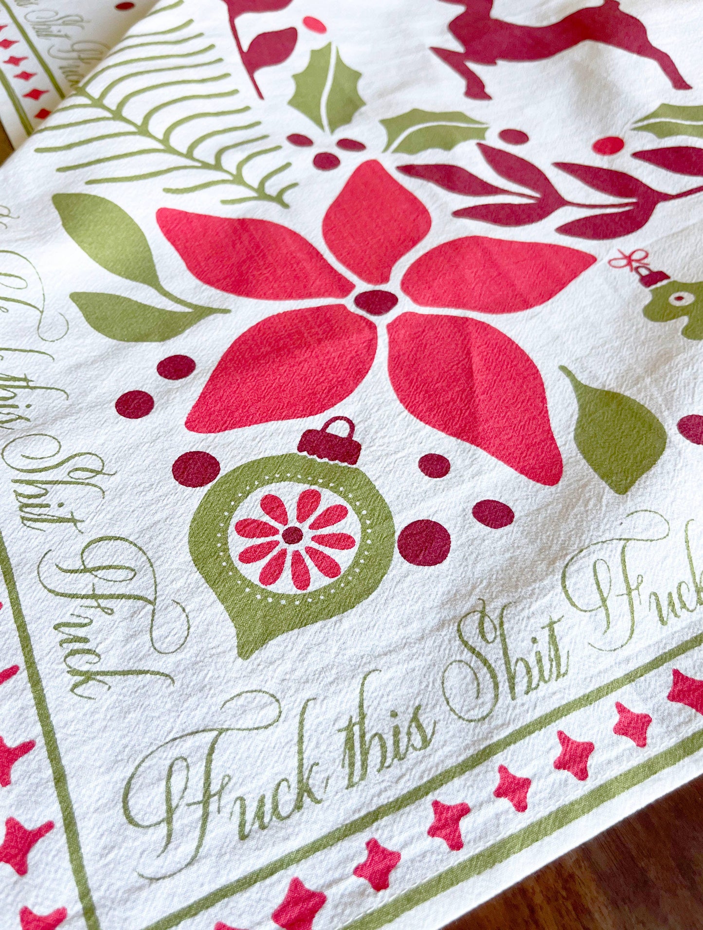 Fuck This Shit - Christmas Kitchen Towel