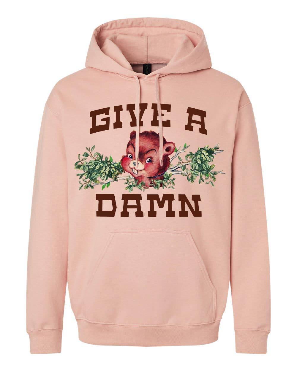 Give a Damn Hoodie - Pink