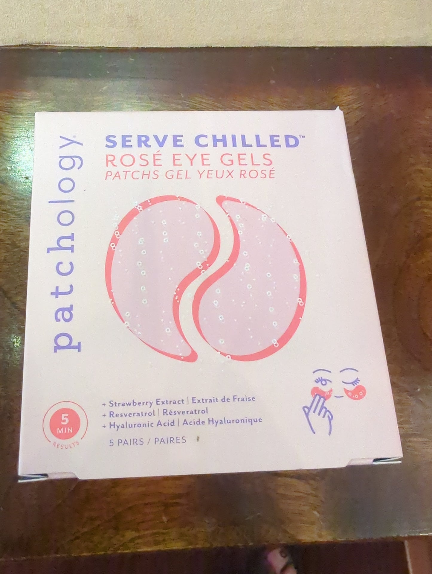 Serve Chilled Rose Hydrating Eye Gels - 5 pair box