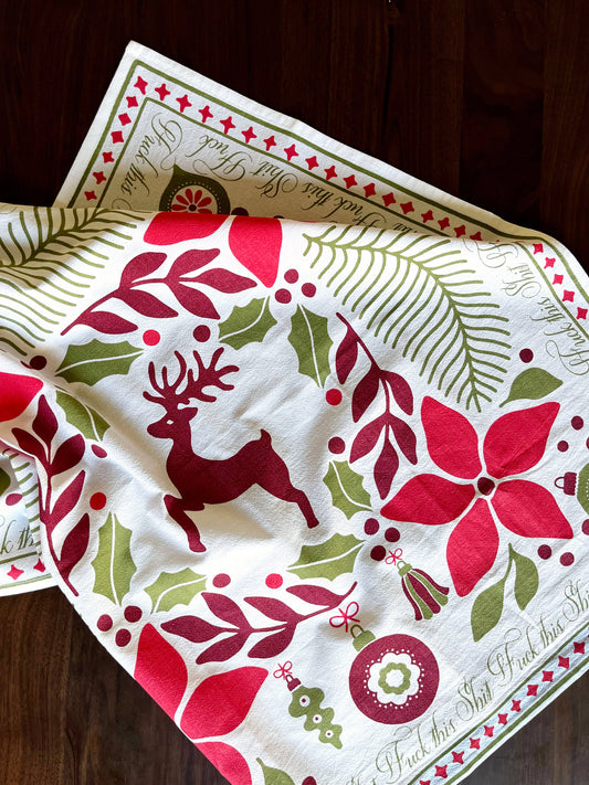 Fuck This Shit - Christmas Kitchen Towel