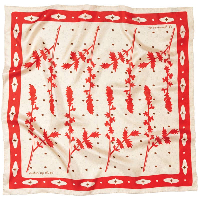 'kickin' up dust' silk scarf