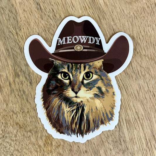 Meowdy Western Cat Sticker