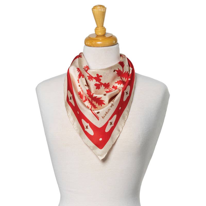 'kickin' up dust' silk scarf