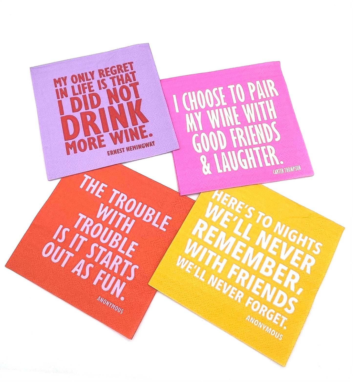 Party Cocktail Napkins | To Nights We'll Never Remember
