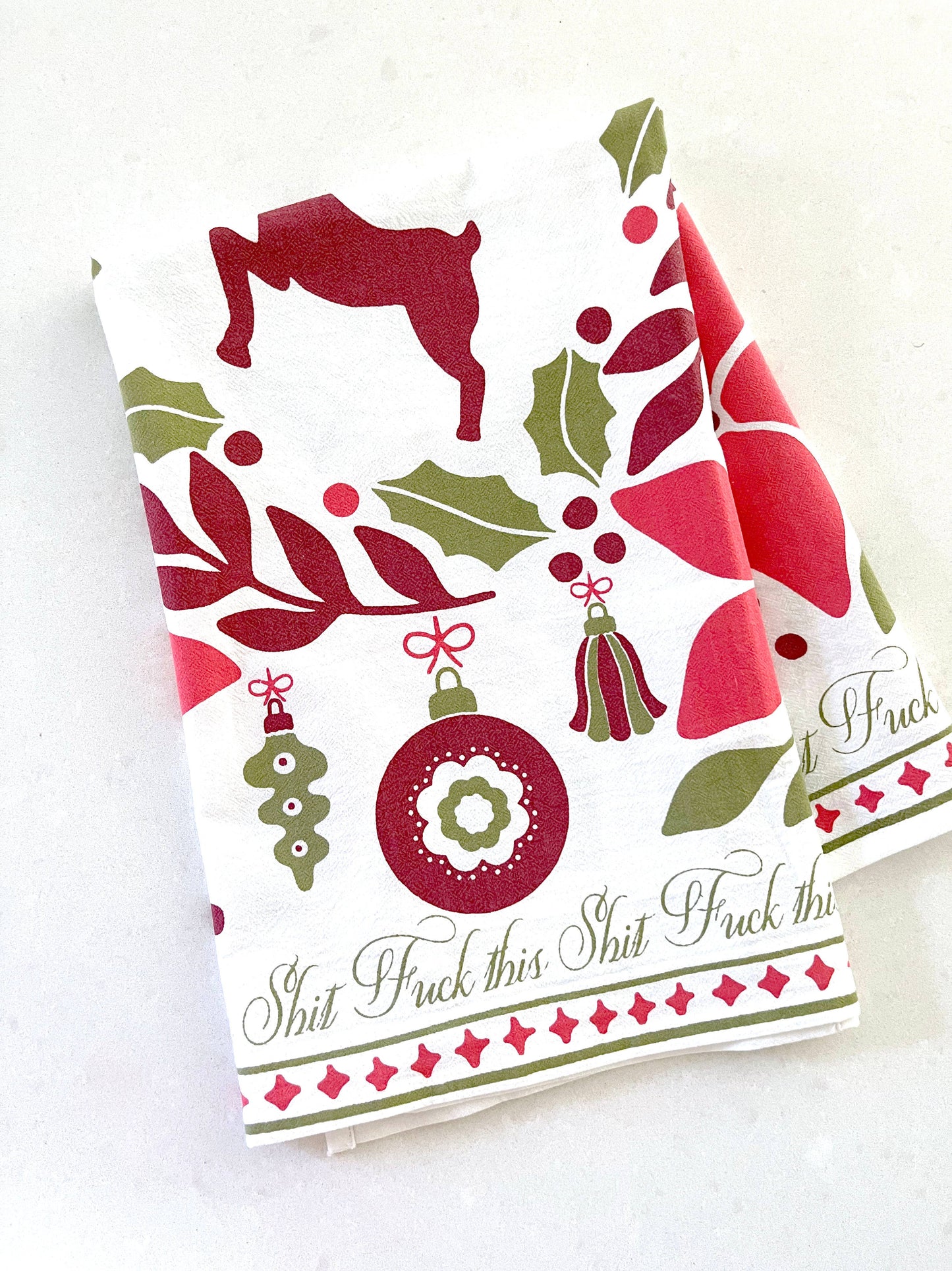 Fuck This Shit - Christmas Kitchen Towel