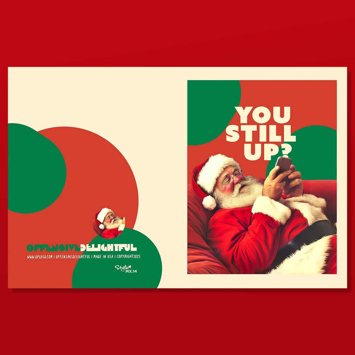 STILL UP? christmas card