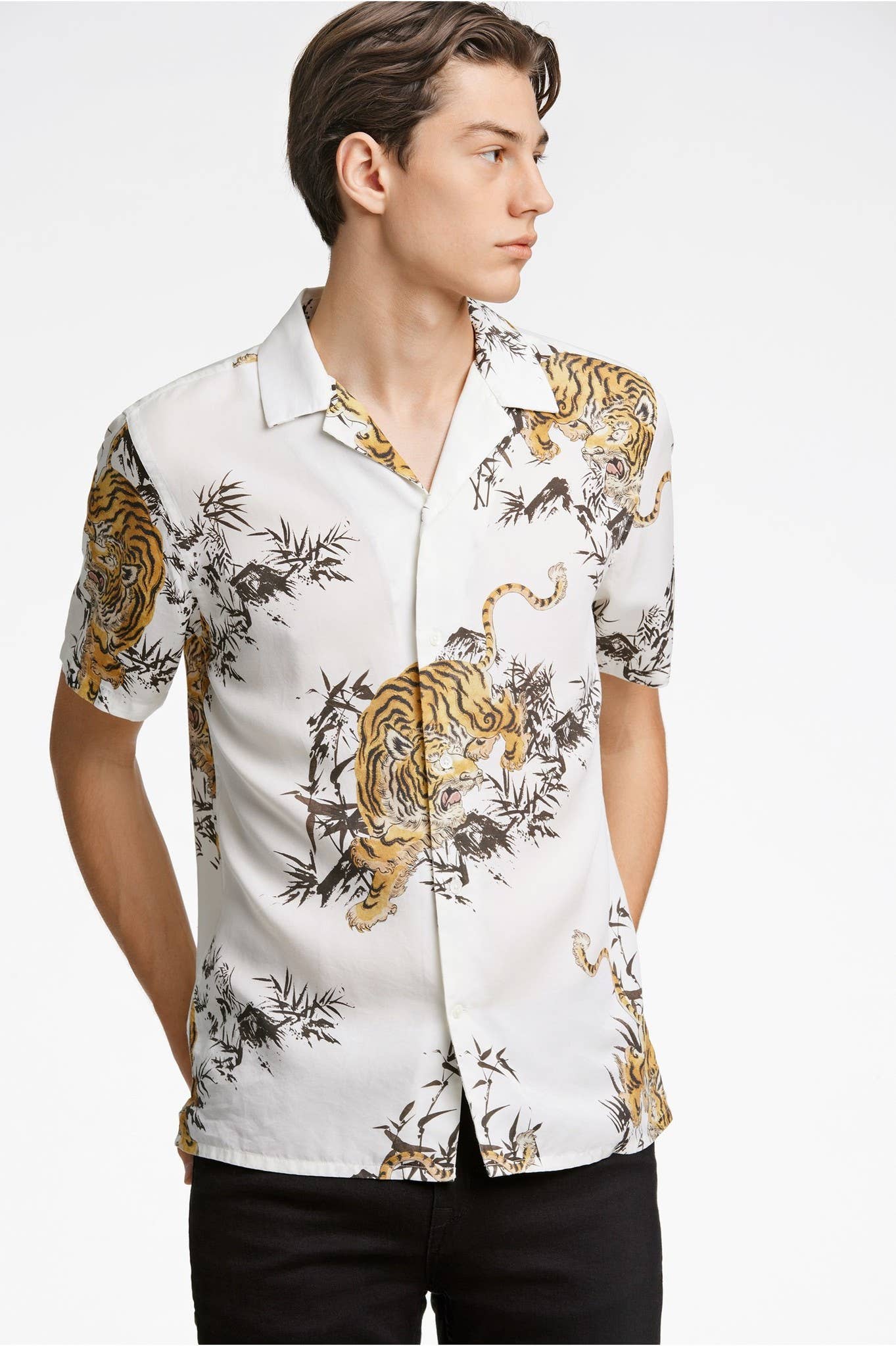 Tiger Time Short Sleeved Dress Shirt