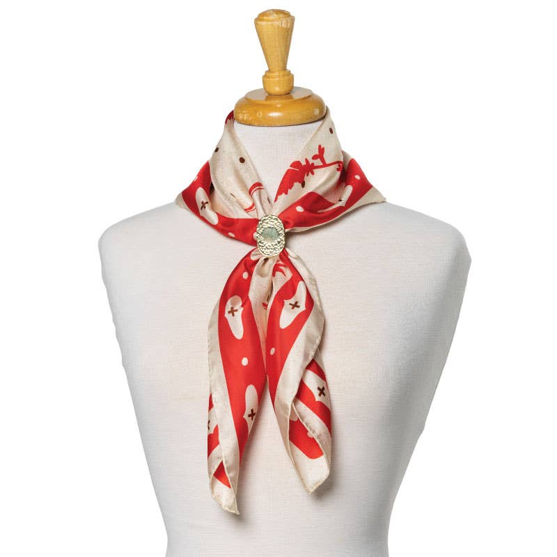 'kickin' up dust' silk scarf