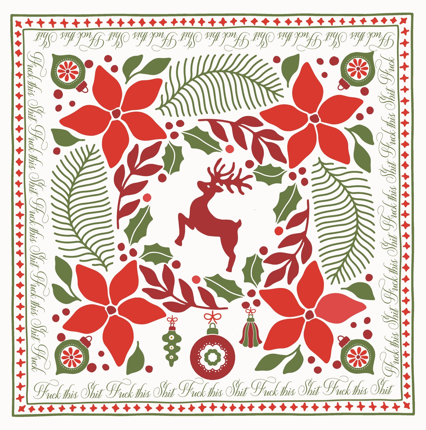 Fuck This Shit - Christmas Kitchen Towel