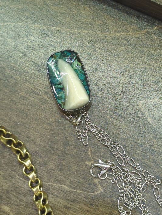 Antler Tip Necklace in Resin