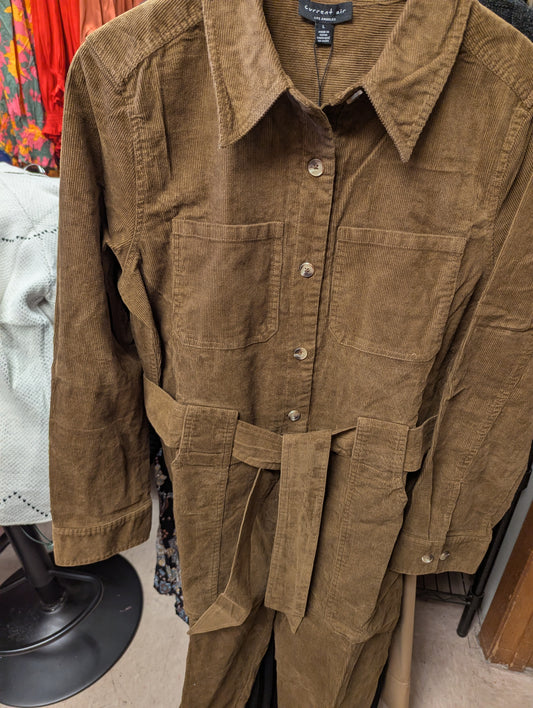 Brown Corduroy Jumpsuit