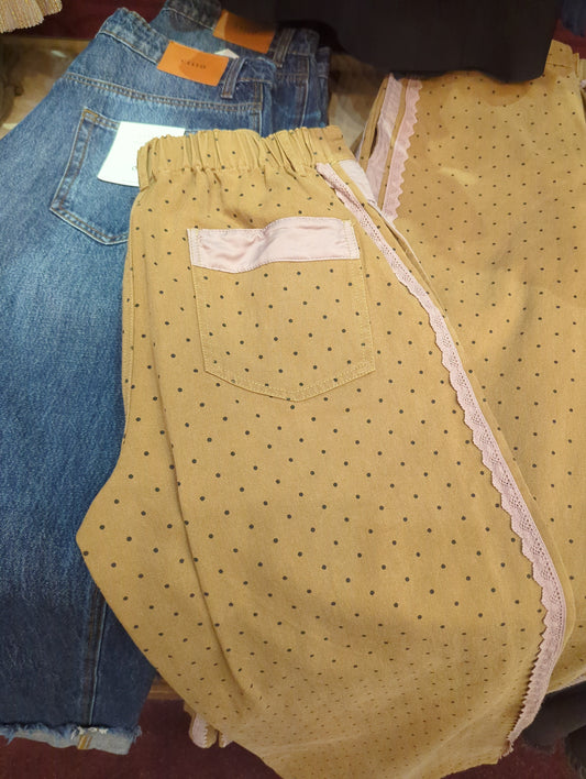 Polka Dots & Lace Jeans