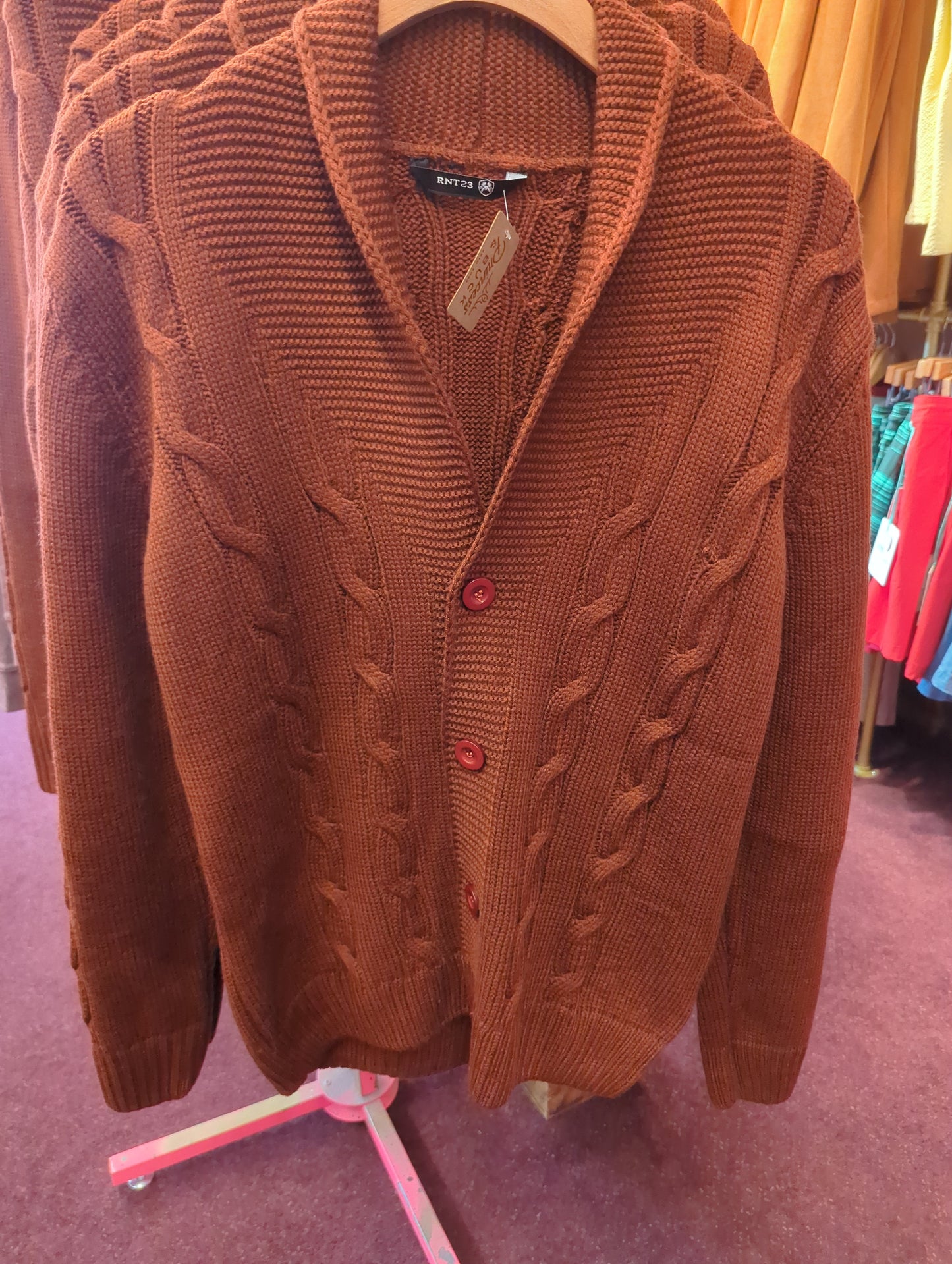 4 Button Rust Cardigan