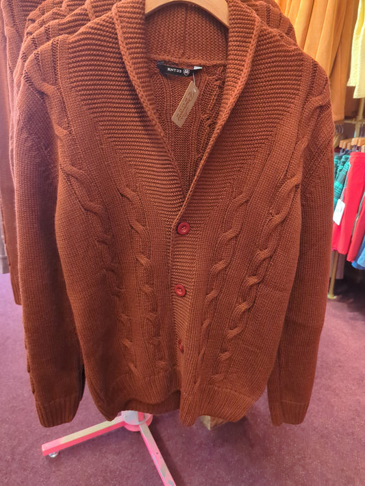4 Button Rust Cardigan