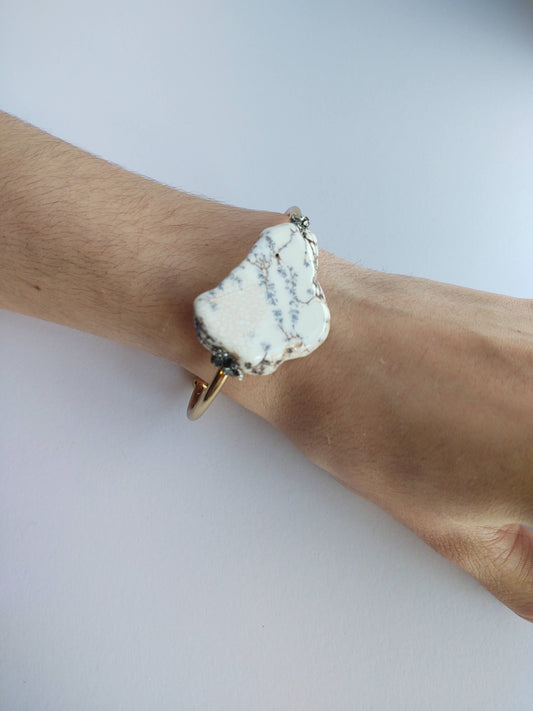 Howlite Cuff Bracelet